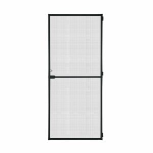 Rideau Moustiquaire Schellenberg Portes Avec cadre Fibre de Verre Noir Aluminium (100 x 210 cm)