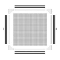 Moskitonetz Schellenberg Plattenspeicher Mit Rahmen Fiberglas Weiß (100 x 120 cm)