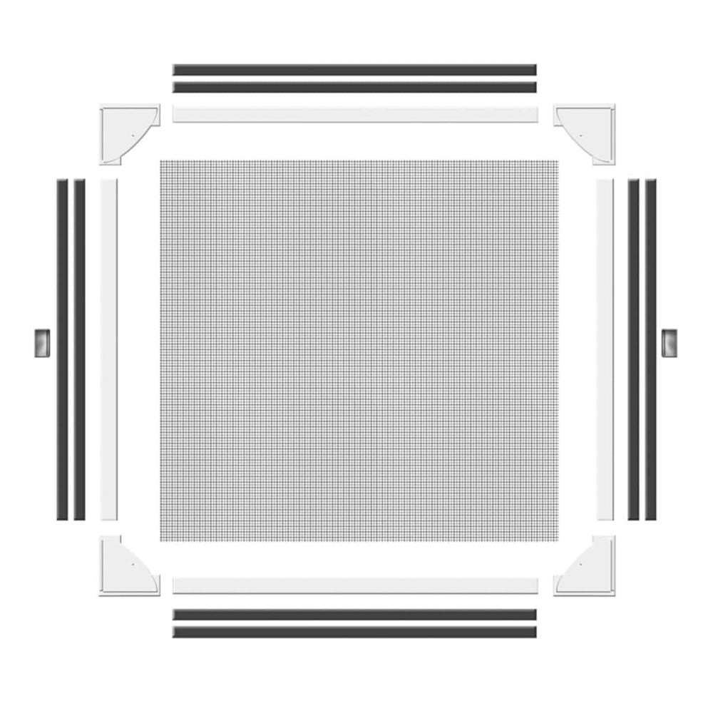 Moustiquaire Schellenberg Magnétique Avec cadre Fibre de Verre Blanc (100 x 120 cm)