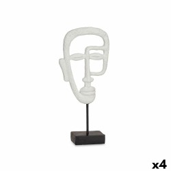 Deko-Figur Gesicht Weiß 19,5 x 38 x 10,5 cm (4 Stück)