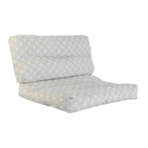 Coussin DKD Home Decor De Sol Blanc Vert Gris clair Bambou Aluminium 120 x 80 x 16 cm