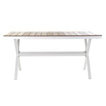 Table de Salle à Manger DKD Home Decor Extérieur Résine Aluminium 200 x 90 x 75 cm