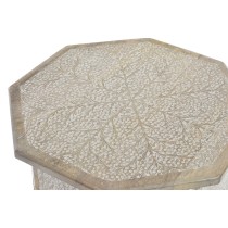 Side table DKD Home Decor 49 x 49 x 53,5 cm Brown White Mango wood