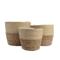 Korb-Set Decoris Jute (20 x 20 x 17 cm) (3 Stück)