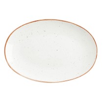 Serving Platter Ariane Terra Oval Ceramic Beige (Ø 26 cm) (12 Units)