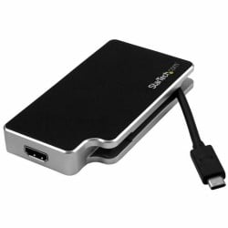 USB C-zu-VGA/HDMI/DVI-Adapter Startech CDPVGDVHDB           Silber