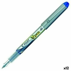 Liquid ink pen Pilot V Pen Calligraphy Pen Disposable Blue 0,4 mm (12 Units)