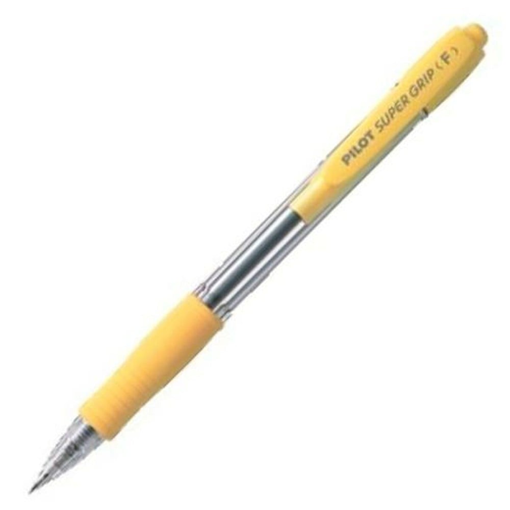 Crayon Pilot Supergrip Jaune 0,4 mm (12 Unités)