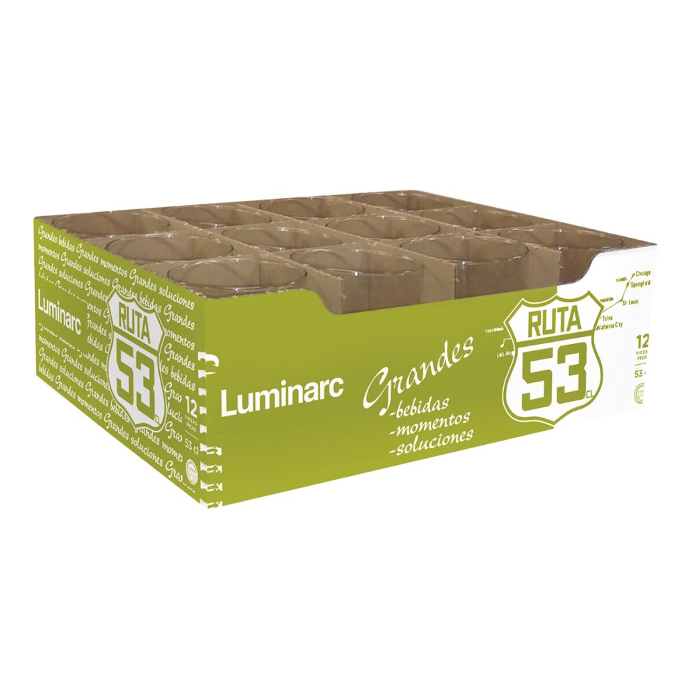 Glass Luminarc Ruta 53 Transparent Glass 12 Units 530 ml