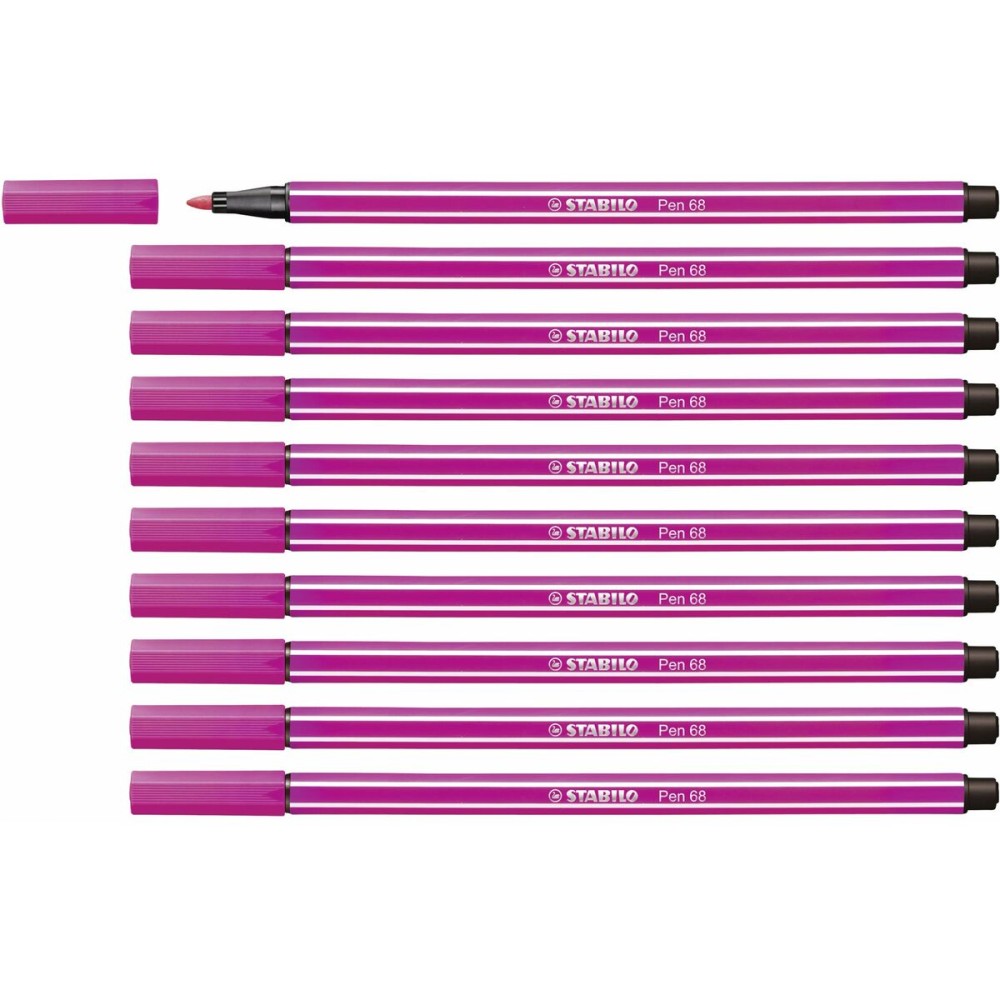 Feutres Stabilo Pen 68 Rose (10 Pièces)