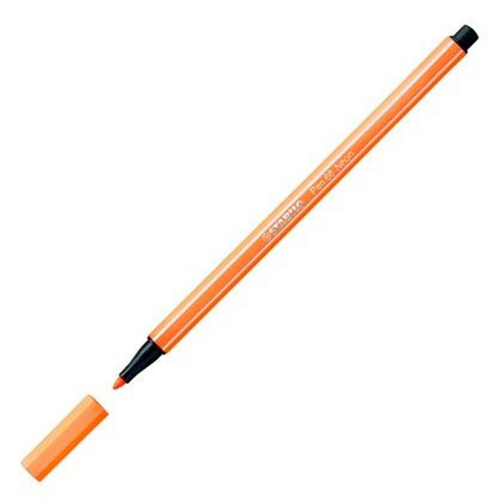 Feutres Stabilo Pen 68 Fluorescent Orange (10 Pièces)