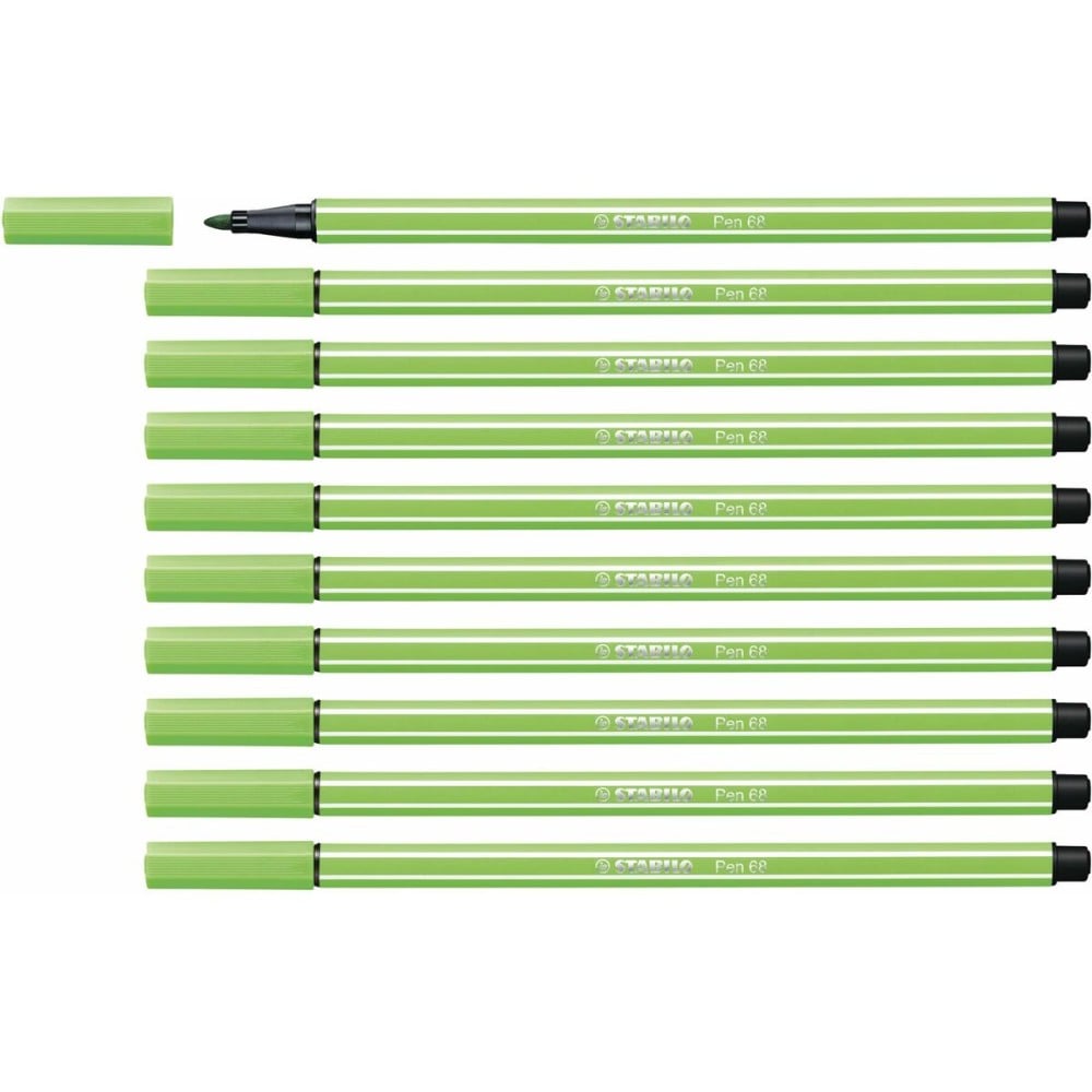 Felt-tip pens Stabilo Pen 68 Green (10 Pieces)