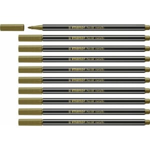 Felt-tip pens Stabilo Pen 68 metallic (10 Pieces)