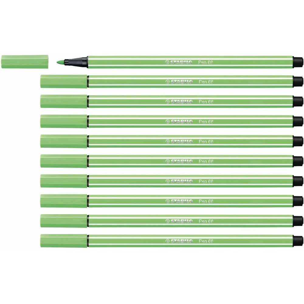 Feutres Stabilo Pen 68 Vert émeraude (10 Pièces)