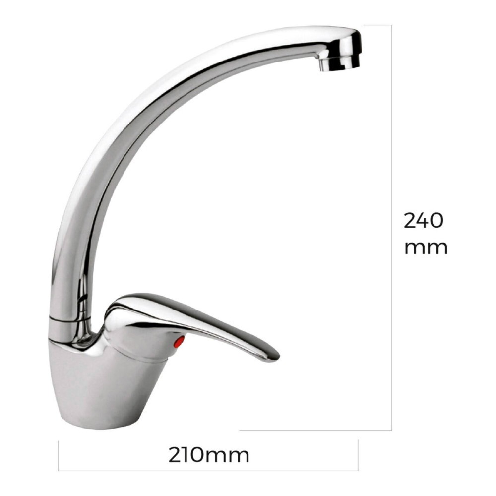 Mixer Tap EDM 01164 Stainless steel Brass Zinc 21 x 24 cm