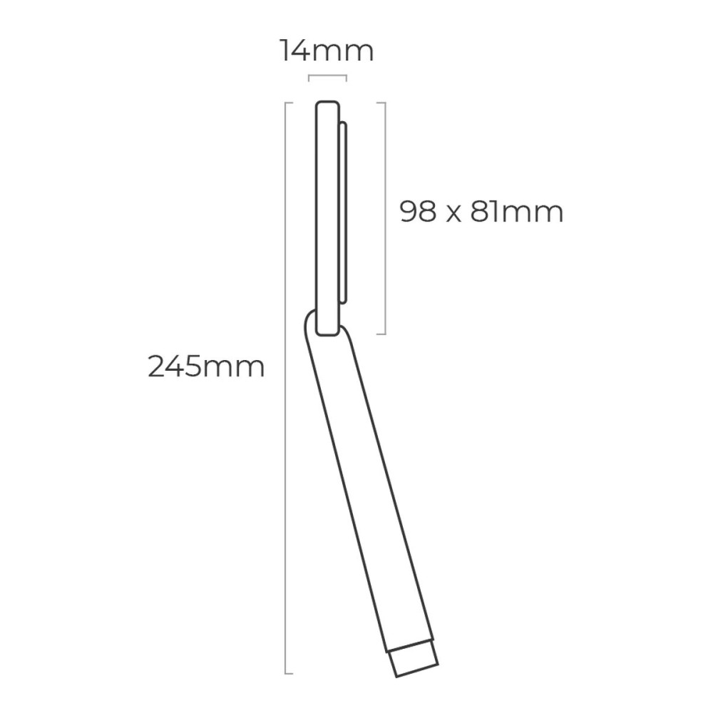 Pomme de douche EDM 01334 ABS Chrome 8,1 x 1,4 x 24,5 cm