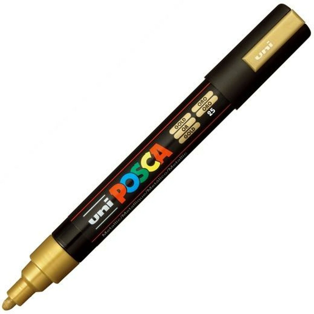 Felt-tip pens POSCA PC-5M Golden (6 Units)