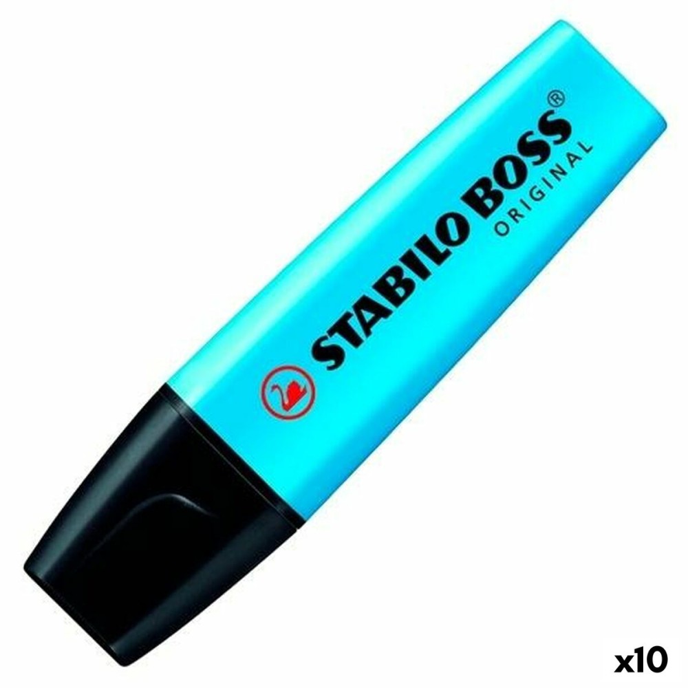 Textmarker Stabilo Boss Blau (10 Stück) (1 Stück)