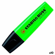 Marqueur fluorescent Stabilo Boss Vert Noir/Vert 10 Pièces (10 Unités) (1 Unités)