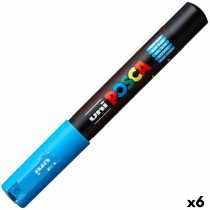 Marker pen/felt-tip pen POSCA PC-1M Blue Light Blue (6 Units)