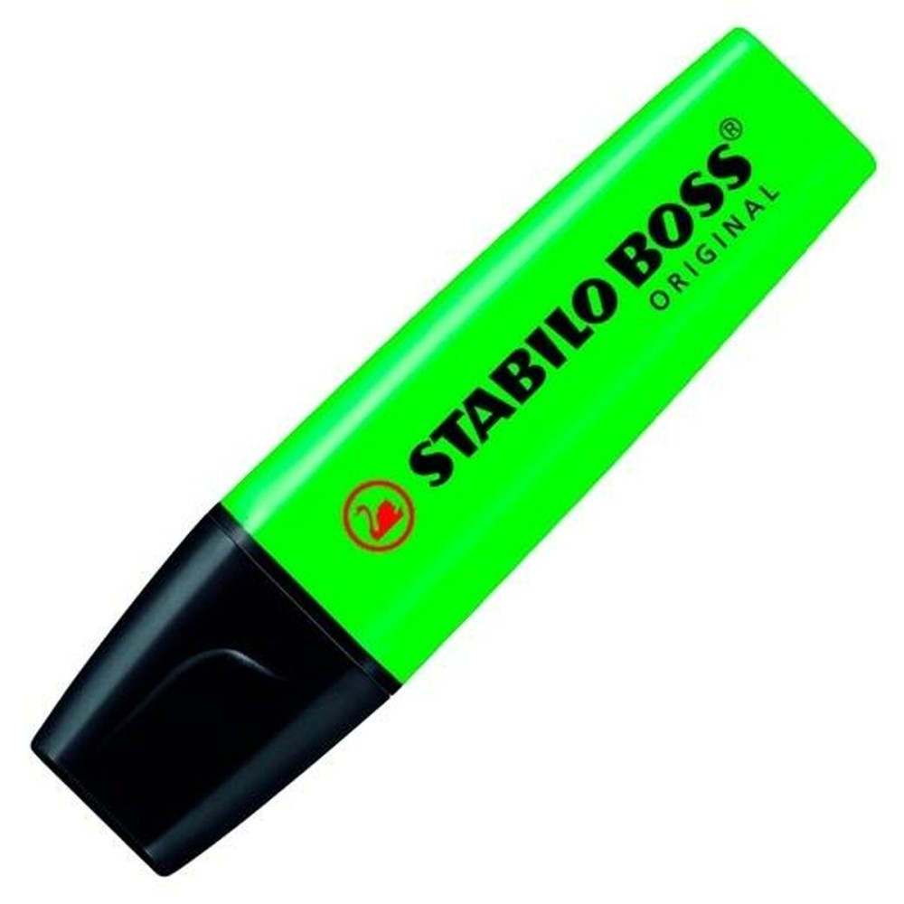 Marqueur fluorescent Stabilo Boss Vert Noir/Vert 10 Pièces (10 Unités) (1 Unités)