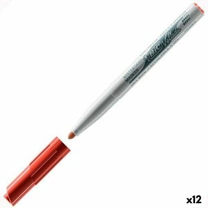 Filzstift Bic Velleda 1741 Weißes Brett Rot (12 Stück)