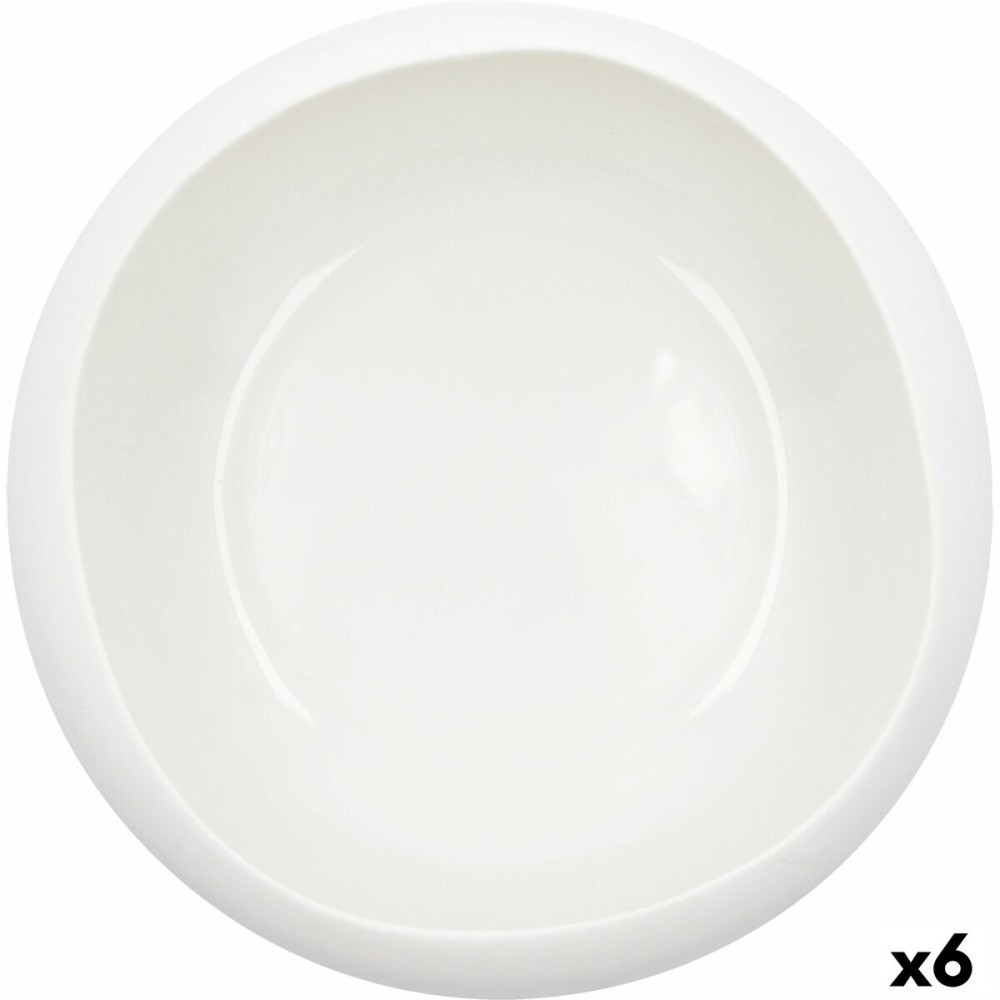 Bowl Ariane Organic Ceramic White (Ø 21 cm) (2 Units)