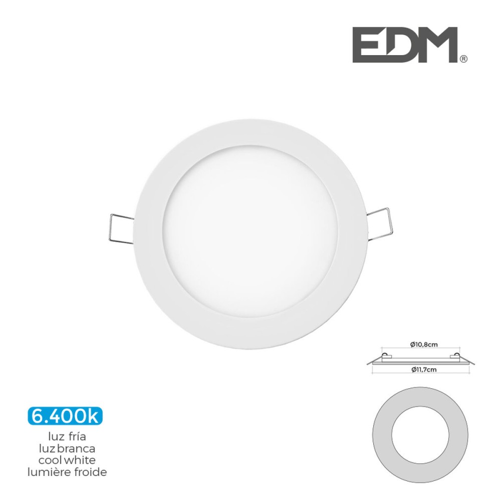 Built-in spotlight EDM 31601 Downlight A G 6 W 320 Lm (6400 K)