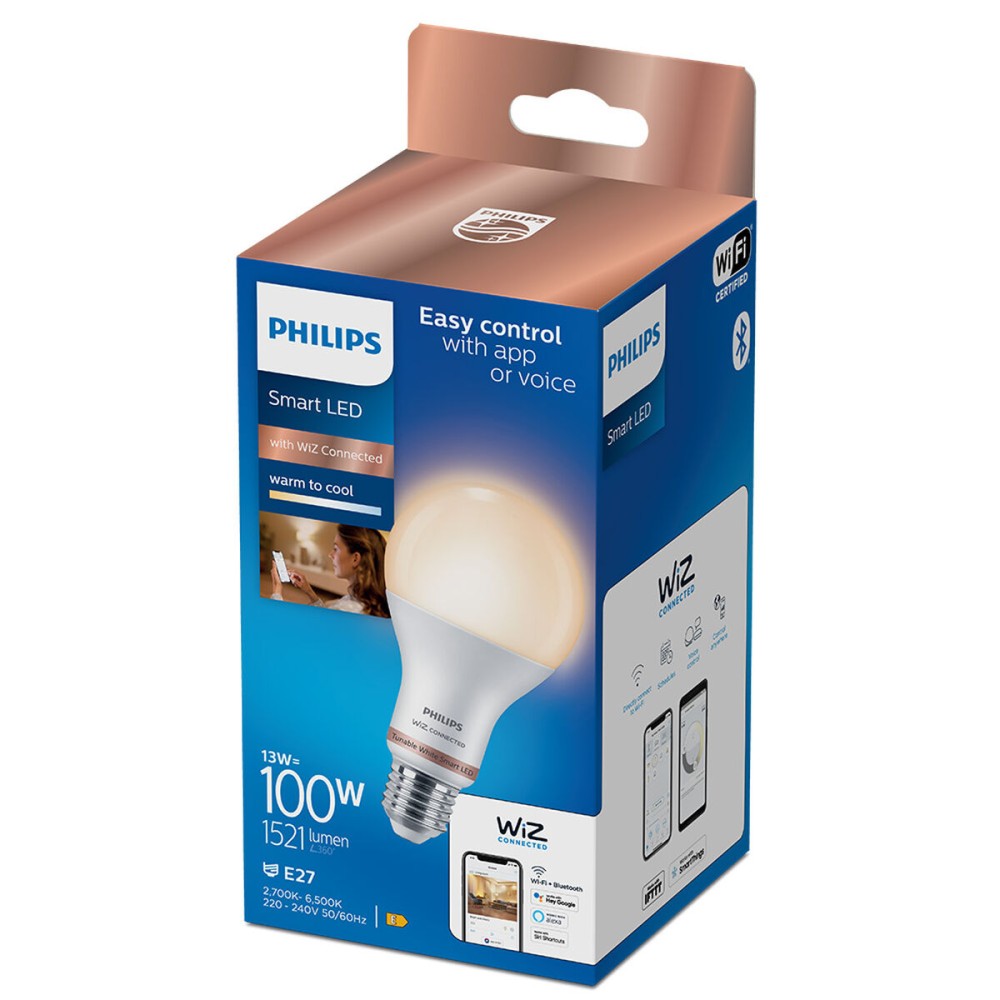 Lampe LED Philips Wiz A67 smart Blanc E 13 W E27 1521 Lm (2700 K) (2700-6500 K)