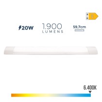 Tube LED EDM 31683 Blanc A E 20 W 1900 Lm 59,7 x 8 x 3,1 cm (6500 K) (6400 K)