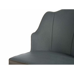 Fauteuil Coquillage Bleu Noir Gris Acier 48 x 88 x 60 cm (2 Unités)