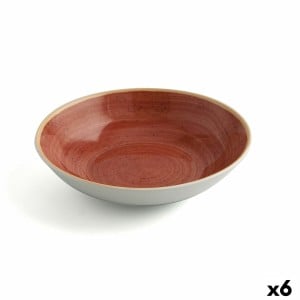 Assiette creuse Ariane Terra Céramique Rouge (Ø 21 cm) (6 Unités)