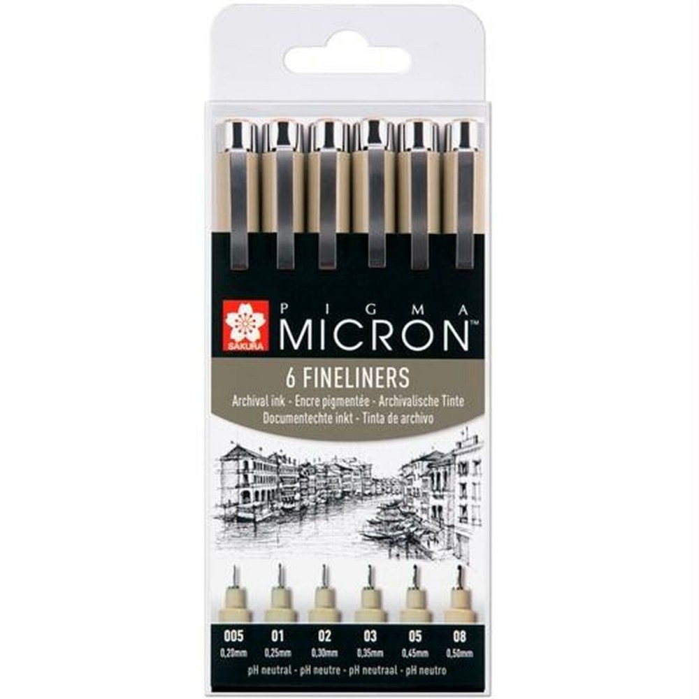 Marker-Set Talens Sakura Pigma Micron Fineliner Schwarz