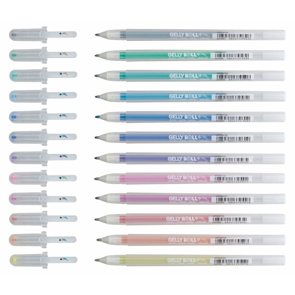 Ensemble de Stylos Talens Sakura Stardust Glitter 12 Pièces