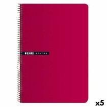 Cahier ENRI Rouge 21,5 x 15,5 cm (5 Unités)