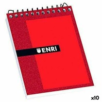 Bloc de Notes ENRI Rouge 1/8 80 Volets 4 mm (10 Unités)