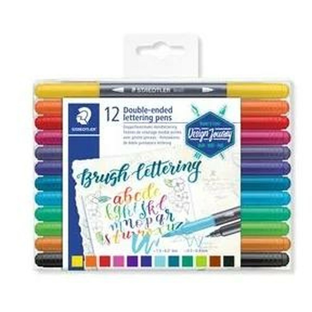 Ensemble de Marqueurs Staedtler Lettering Double pointe (5 Unités)