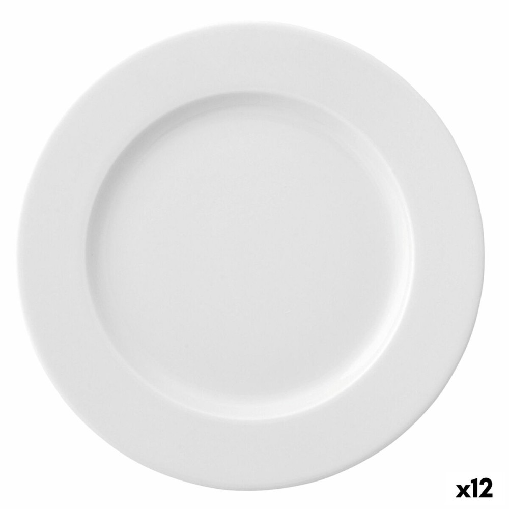 Assiette plate Ariane Prime Blanc Céramique Ø 21 cm (12 Unités)