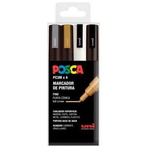 Marker-Set POSCA PC-3M GSWB Bunt