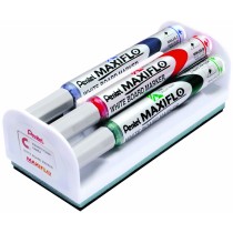 Ensemble de Marqueurs Pentel Maxiflo Effaceur de tableau