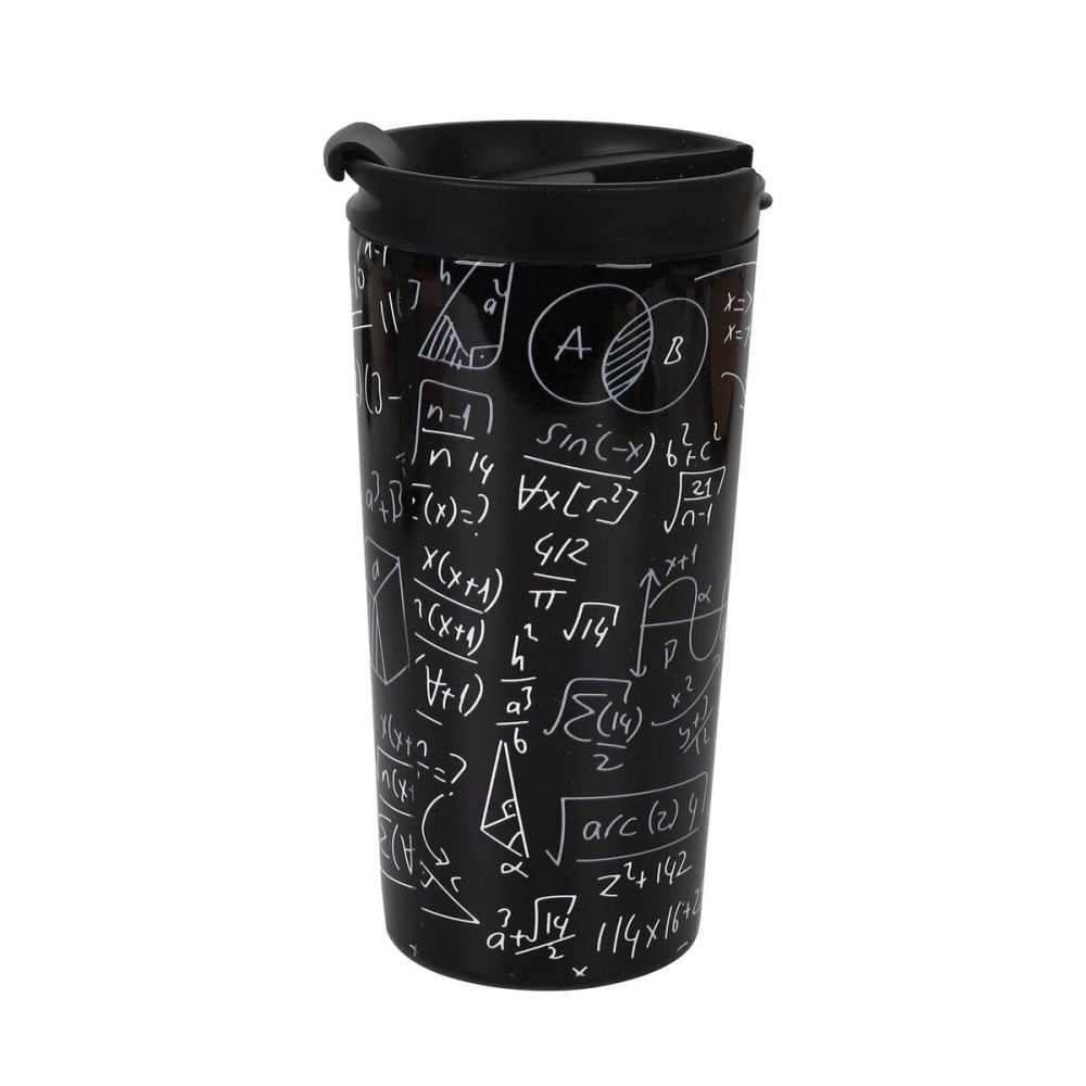 Tasse Thermos avec Couvercle iTotal Mathematics Double paroi Noir Acier inoxydable 350 ml