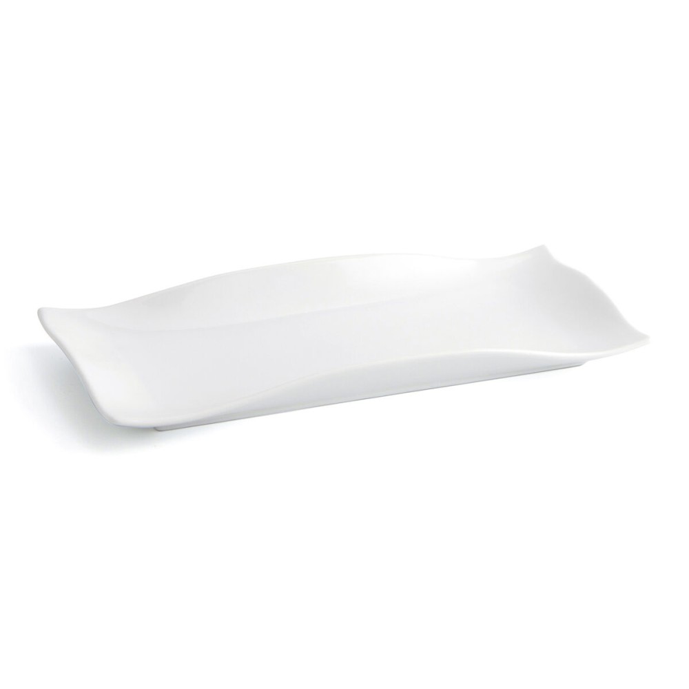 Assiette plate Quid Gastro Fun 29,5 x 11 x 3 cm Céramique Blanc (6 Unités)