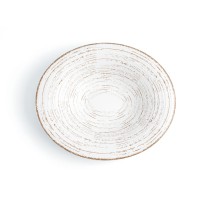 Assiette creuse Ariane Tornado White Céramique Bicolore Ø 29 cm (6 Unités)