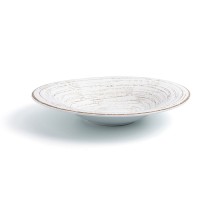 Assiette creuse Ariane Tornado White Céramique Bicolore Ø 29 cm (6 Unités)