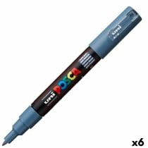 Felt-tip pens POSCA PC-1M Dark grey (6 Units)