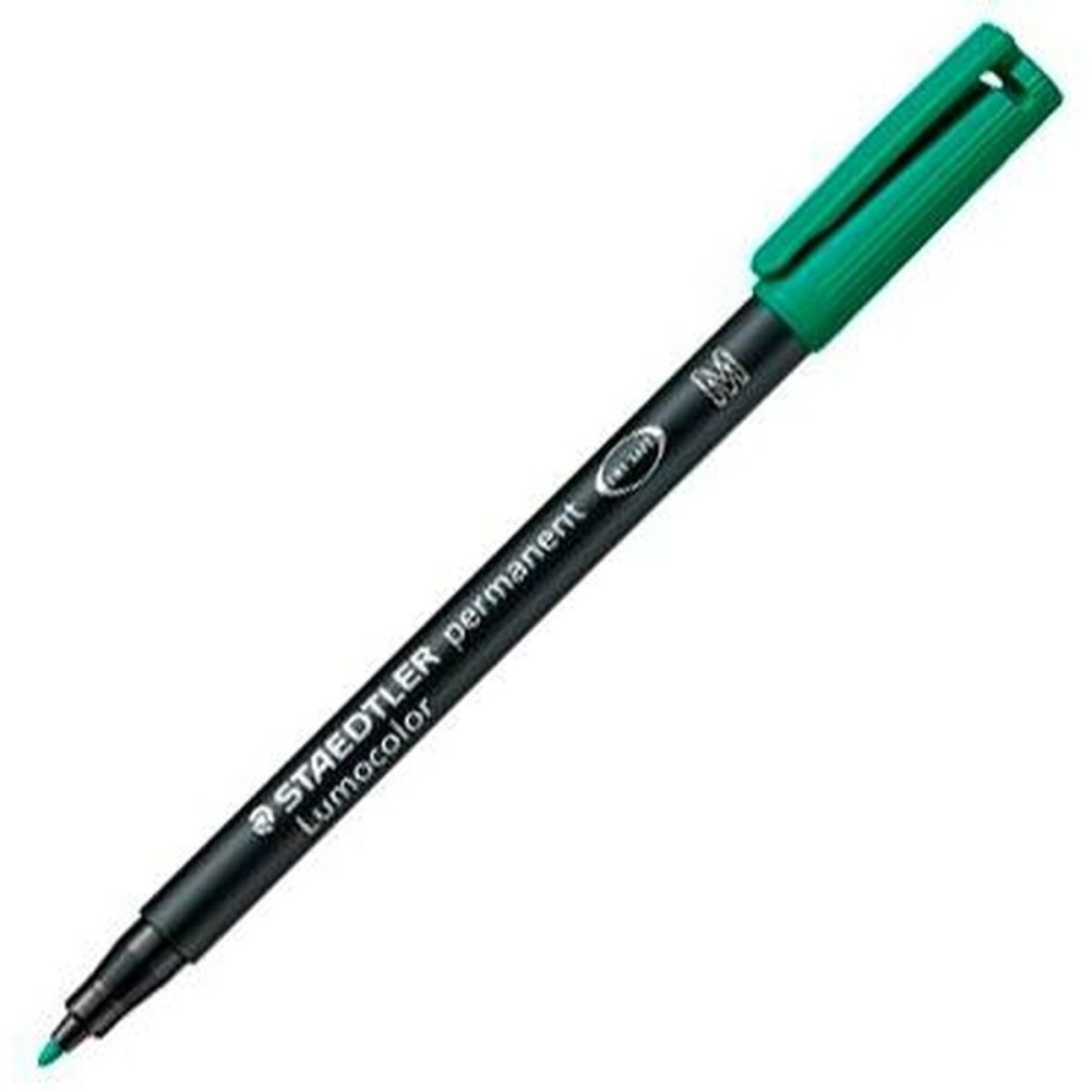 Marqueur permanent Staedtler Lumocolor 313-5 M Vert (10 Unités)