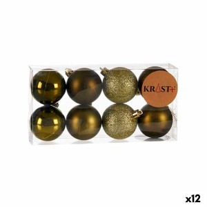 Lot de boules de Noël Vert Plastique 5 x 6 x 5 cm (12 Unités)