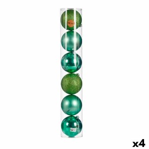 Weihnachtskugeln-Set Krist+ 00803 grün Kunststoff 6 Stücke (4 Stück)