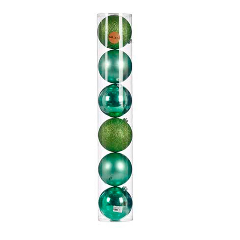 Weihnachtskugeln-Set Krist+ 00803 grün Kunststoff 6 Stücke (4 Stück)