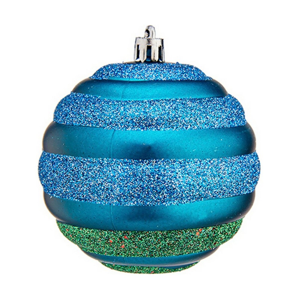 Set of Christmas balls Krist+ 00887 Blue Green PVC Ø 8 cm (12 Units)